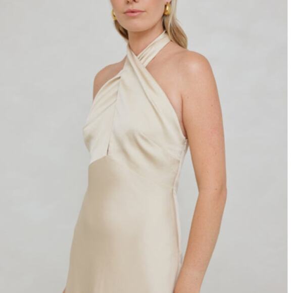 Park & Fifth Cooper Dress In Champagne Large - Picture 8 of 8